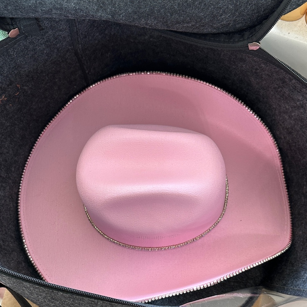 Pink rhinestone cowgirl hat